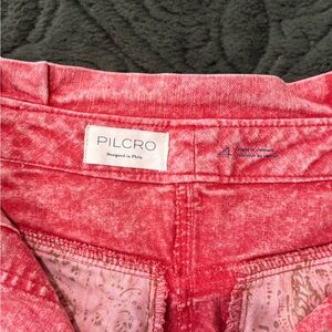 Pilcro Vibrant Red Denim Pants